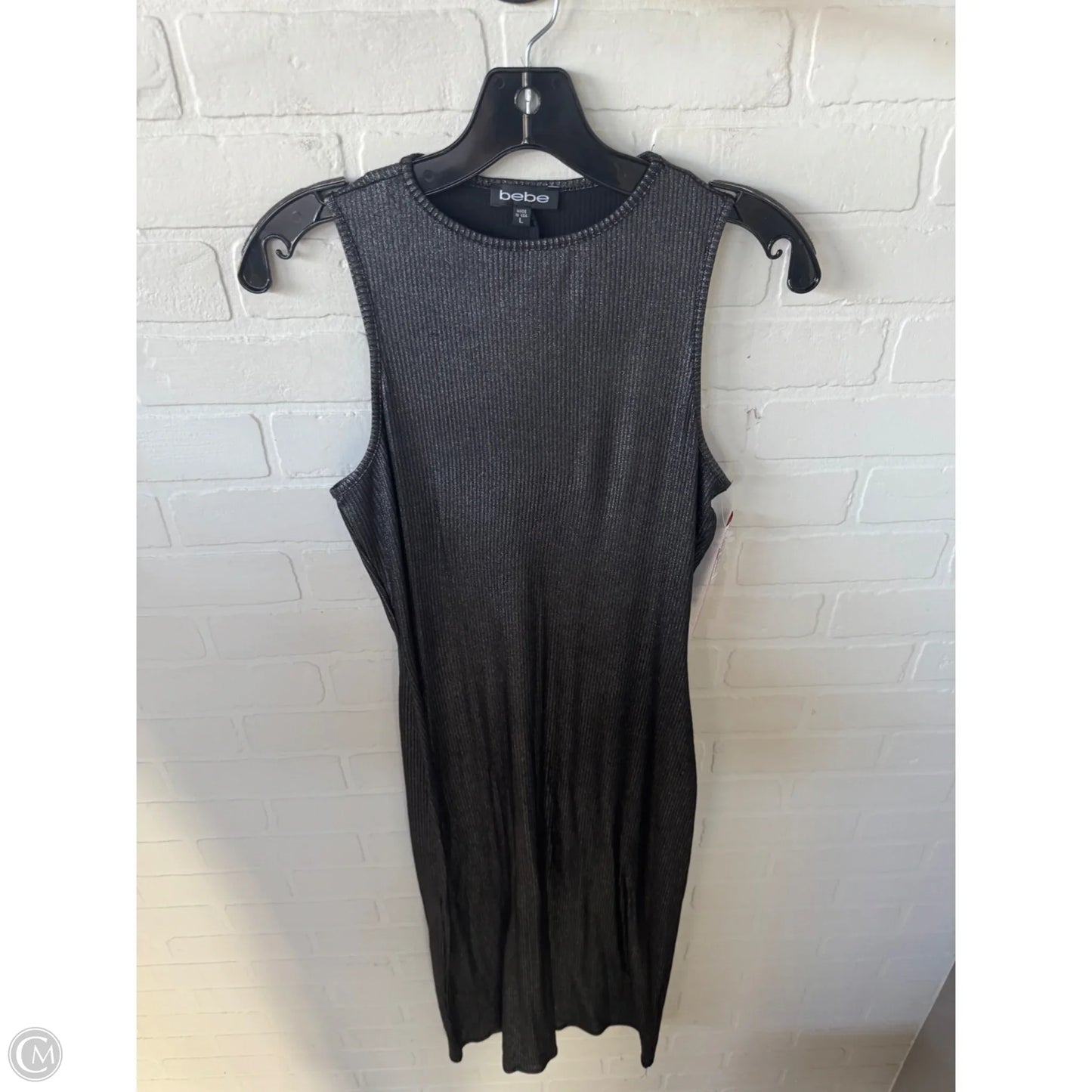 Dress Casual Midi By Bebe In Black, Size: L