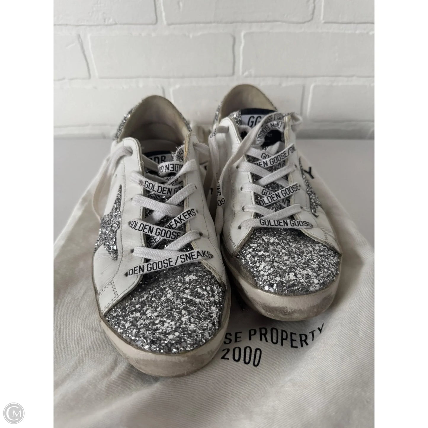 Shoes Luxury Designer By Golden Goose In White, Size: 7.5