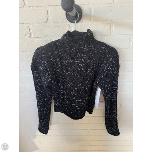 Sweater By Bebe In Black & Silver, Size: Xs