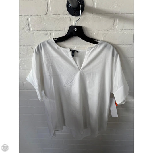 Top Short Sleeve By Eileen Fisher In White, Size: Xs