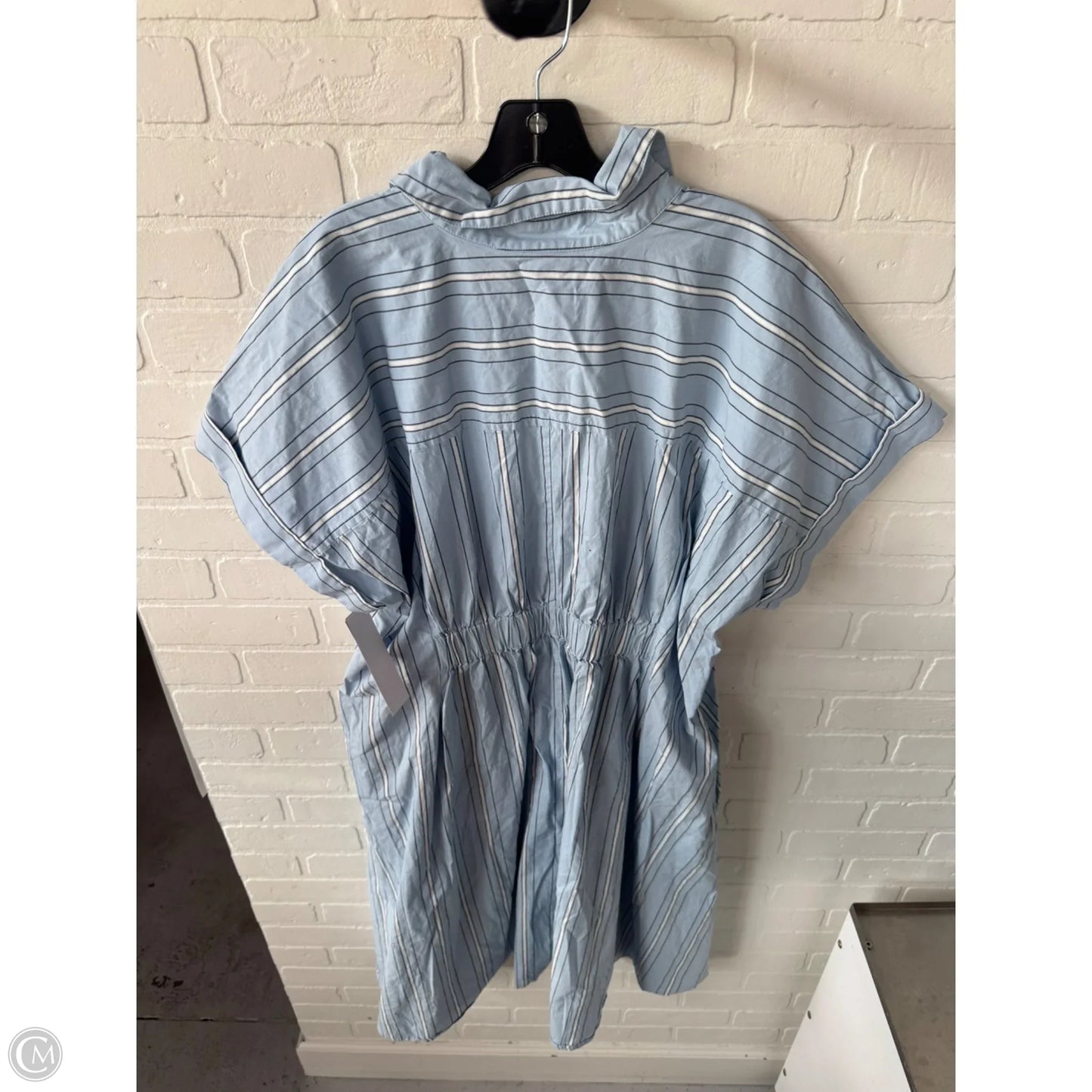 Dress Casual Midi By Ava & Viv In Blue & White, Size: 2x