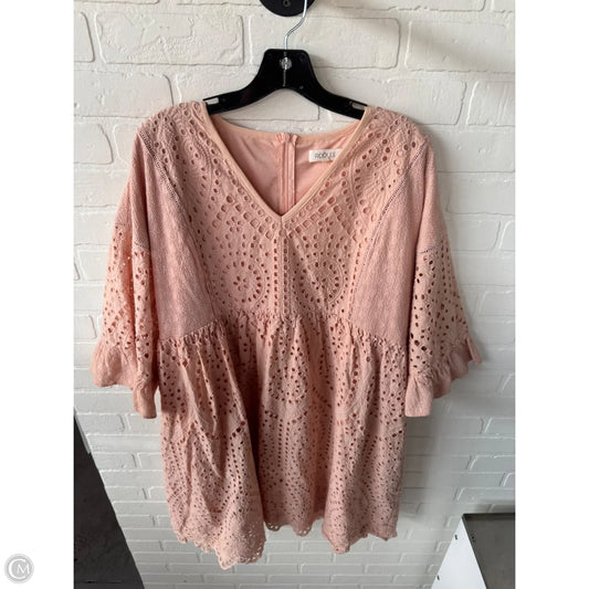 Dress Casual Short By Roolee In Peach, Size: 3x