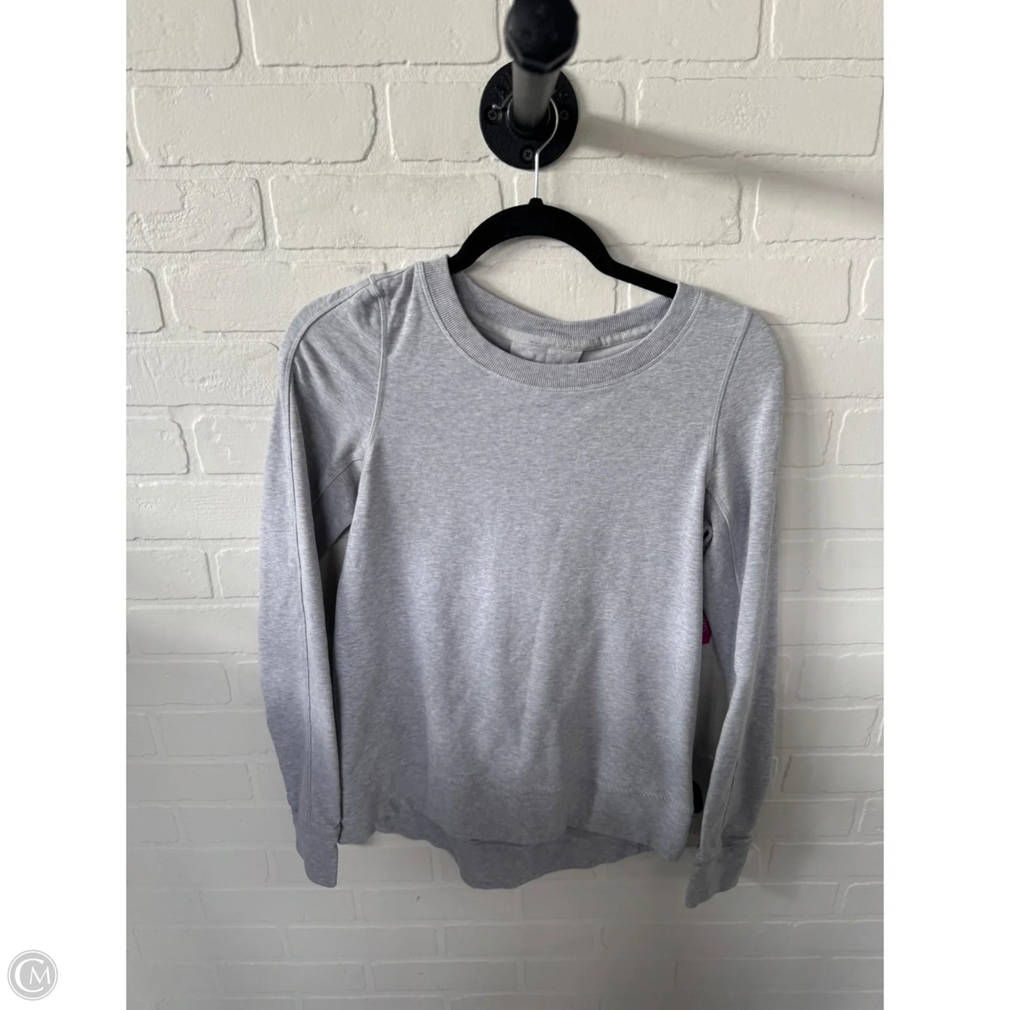 Athletic Sweatshirt Crewneck By Lululemon In Grey, Size: S