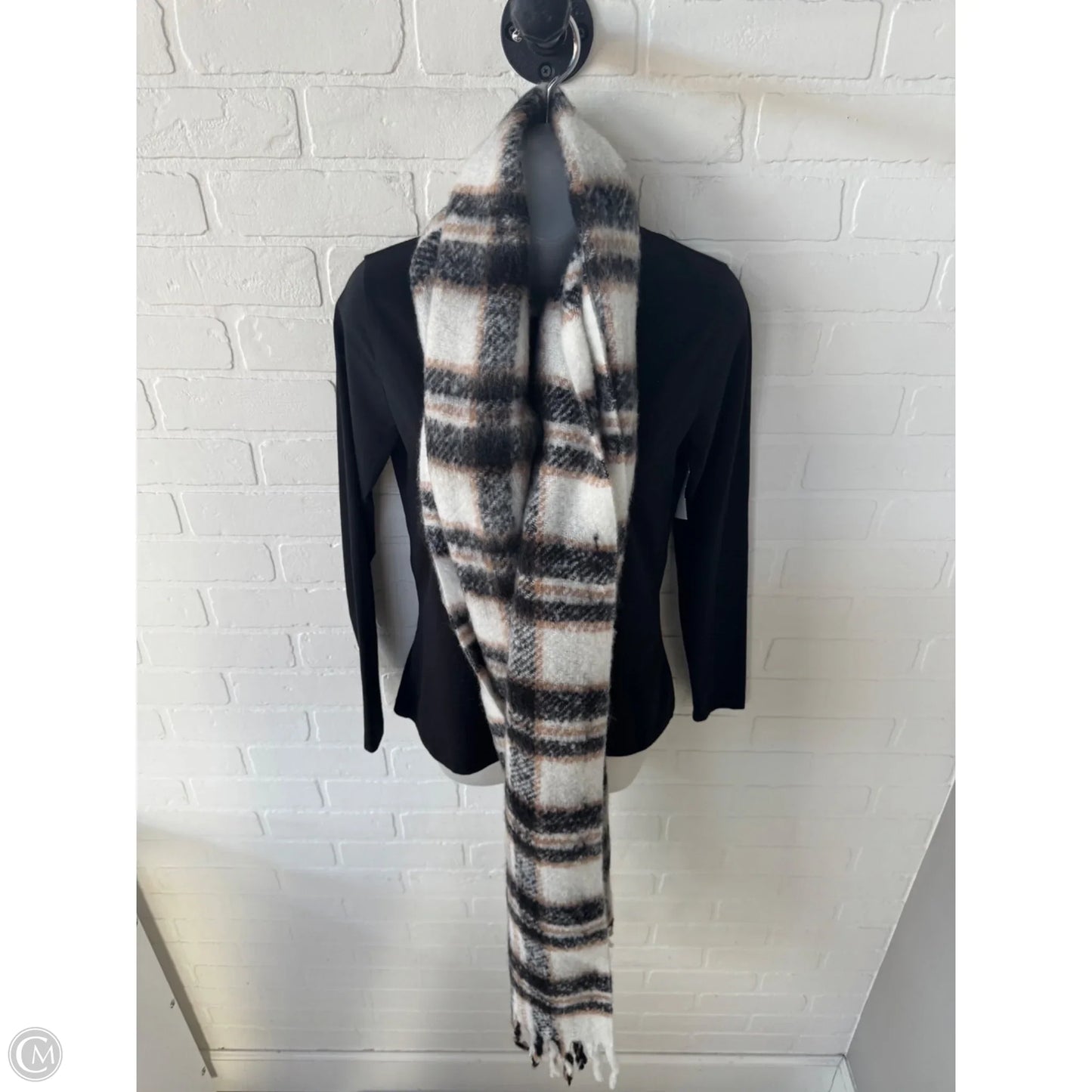 Scarf Winter By Loft In Black & White