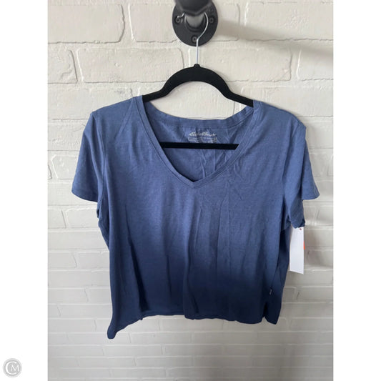 Top Short Sleeve Basic By Eddie Bauer In Blue, Size: Xl