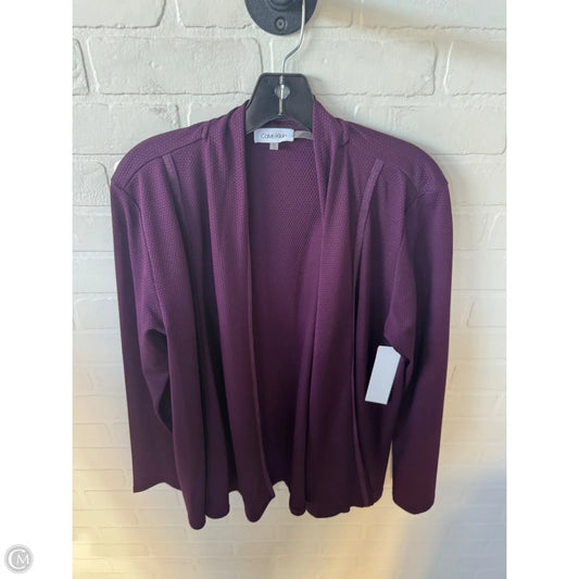 Cardigan By Calvin Klein In Purple, Size: M