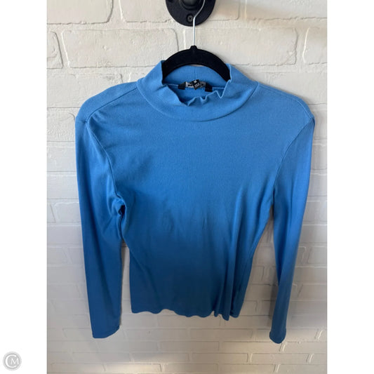 Top Long Sleeve By Banana Republic In Blue, Size: M