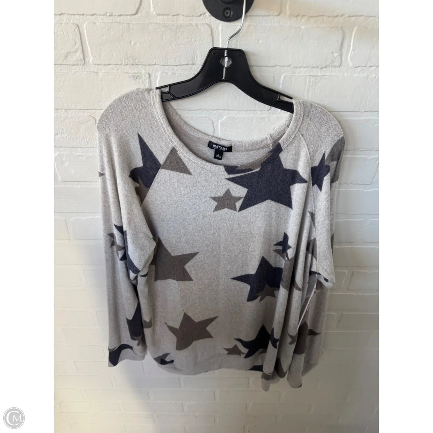 Top Long Sleeve By Buffalo David Bitton In Grey, Size: L