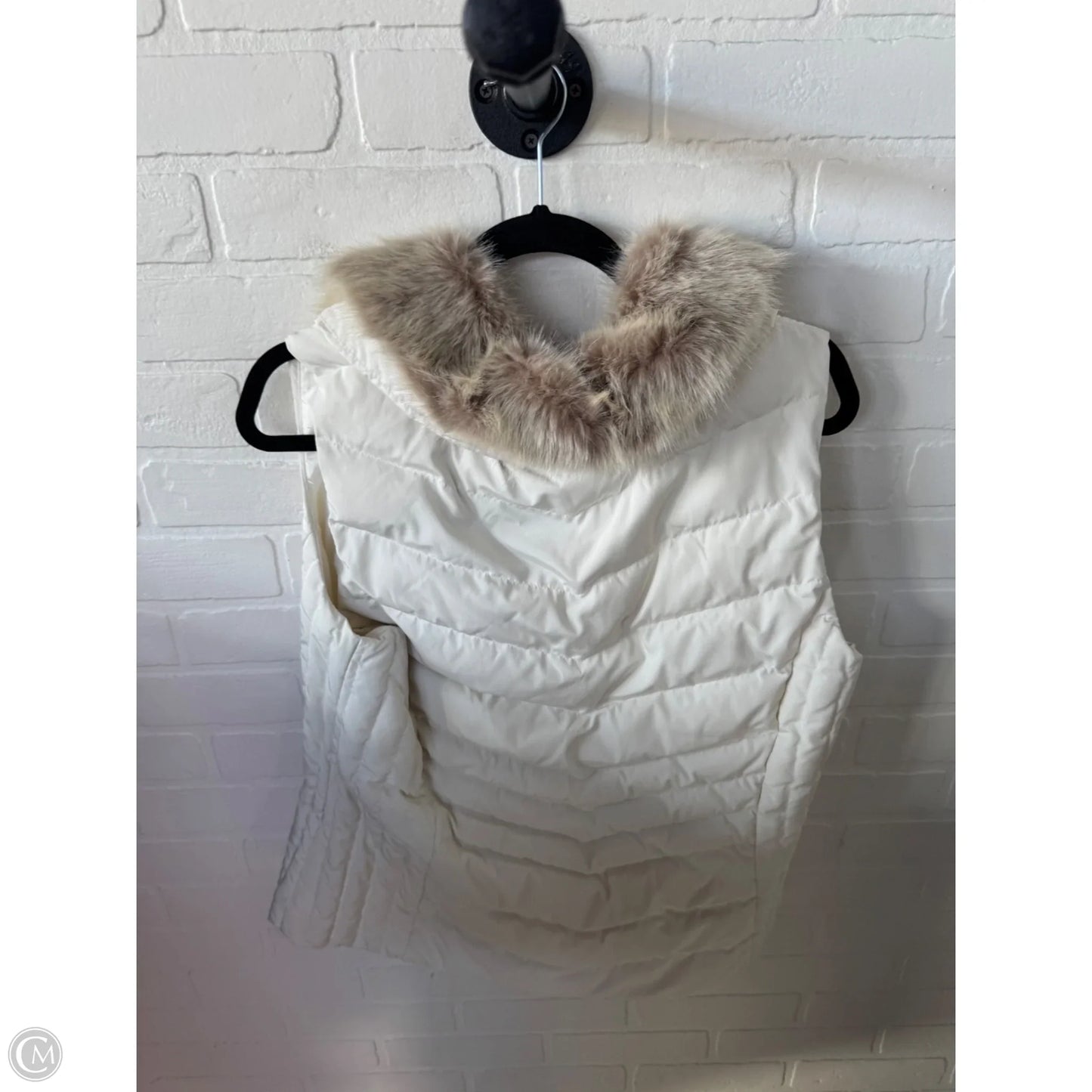 Vest Puffer & Quilted By Talbots In Cream, Size: L