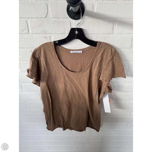 Top Short Sleeve Basic By Michael Stars In Tan, Size: Osfm