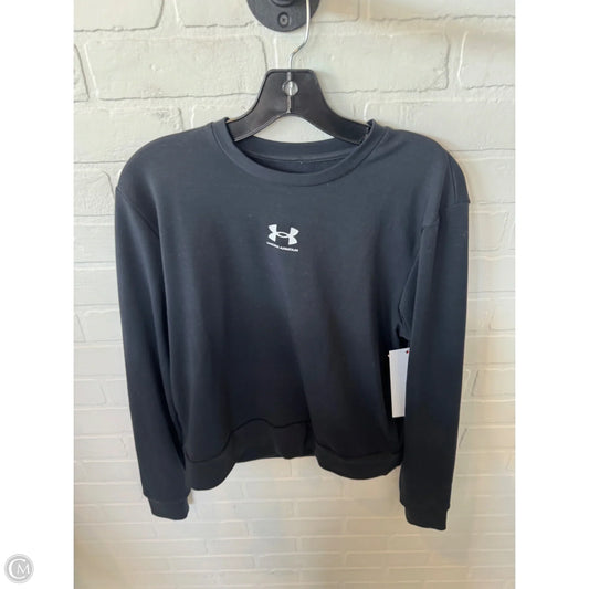 Athletic Top Long Sleeve Crewneck By Under Armour In Black, Size: S
