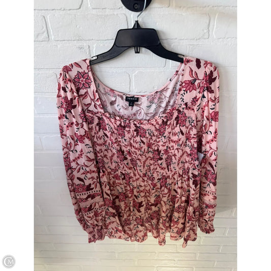 Top Long Sleeve By Torrid In Pink & Red, Size: 2x