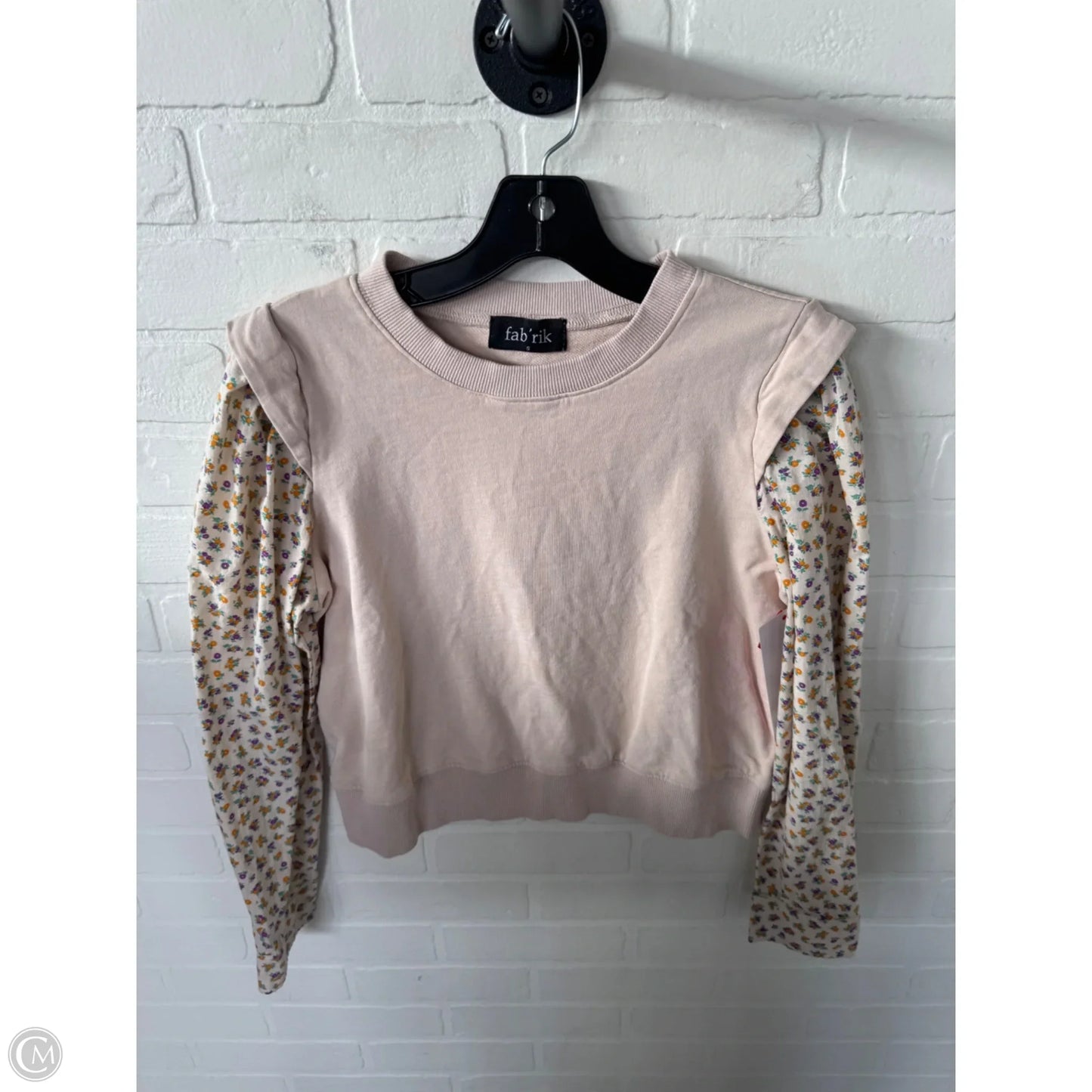 Top Long Sleeve By Fabrik In Beige, Size: S