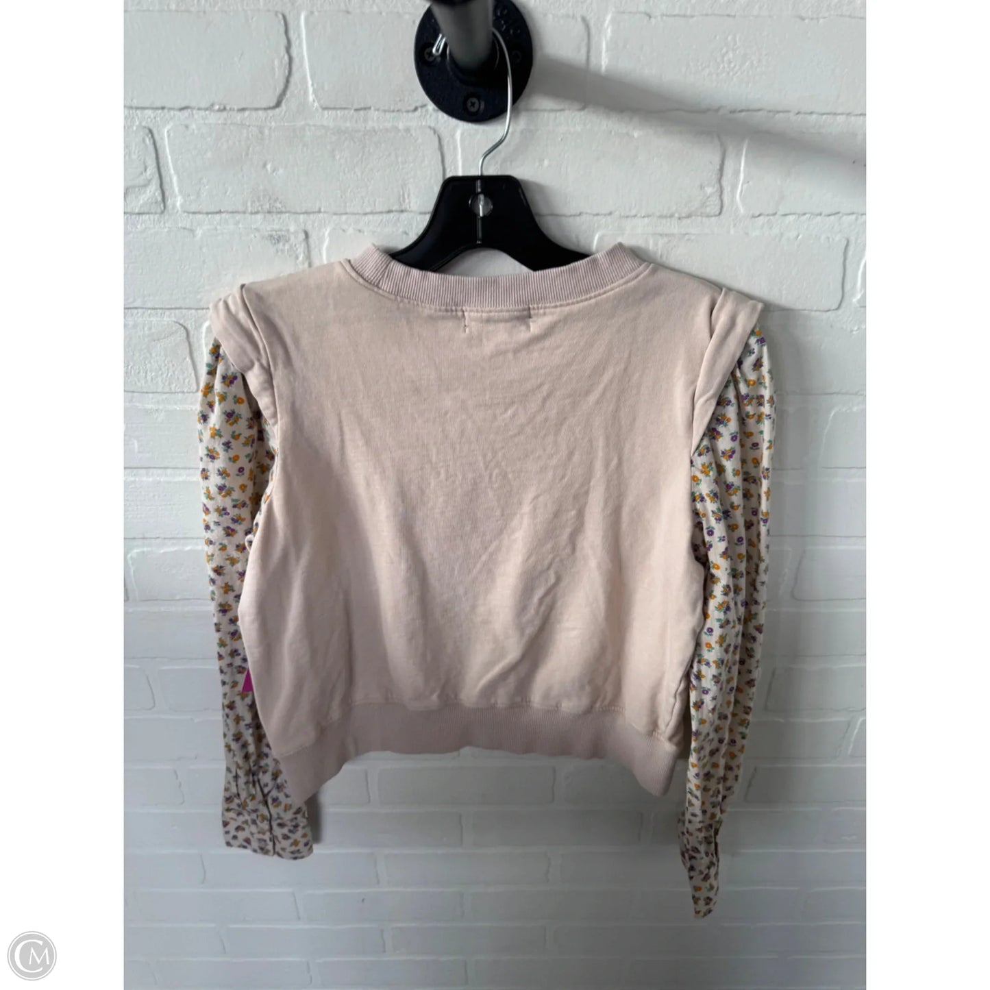 Top Long Sleeve By Fabrik In Beige, Size: S