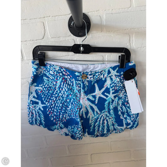 Shortalls Designer By Lilly Pulitzer In Blue & White, Size: 0