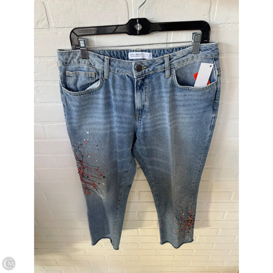 Jeans Straight By Zara Basic In Blue Denim, Size: 10