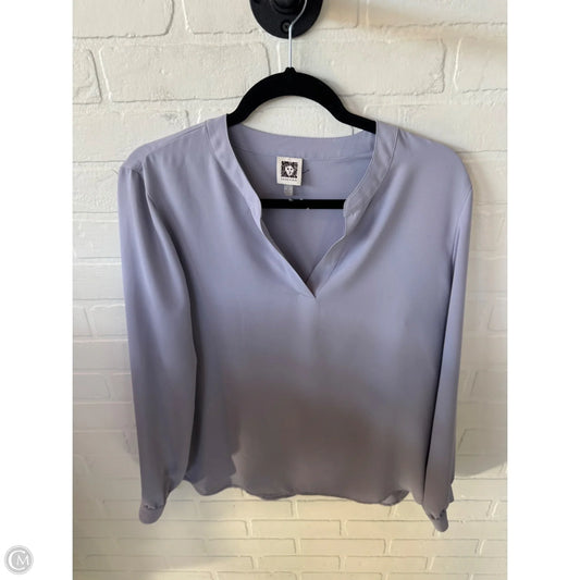 Top Long Sleeve By Anne Klein In Purple, Size: M