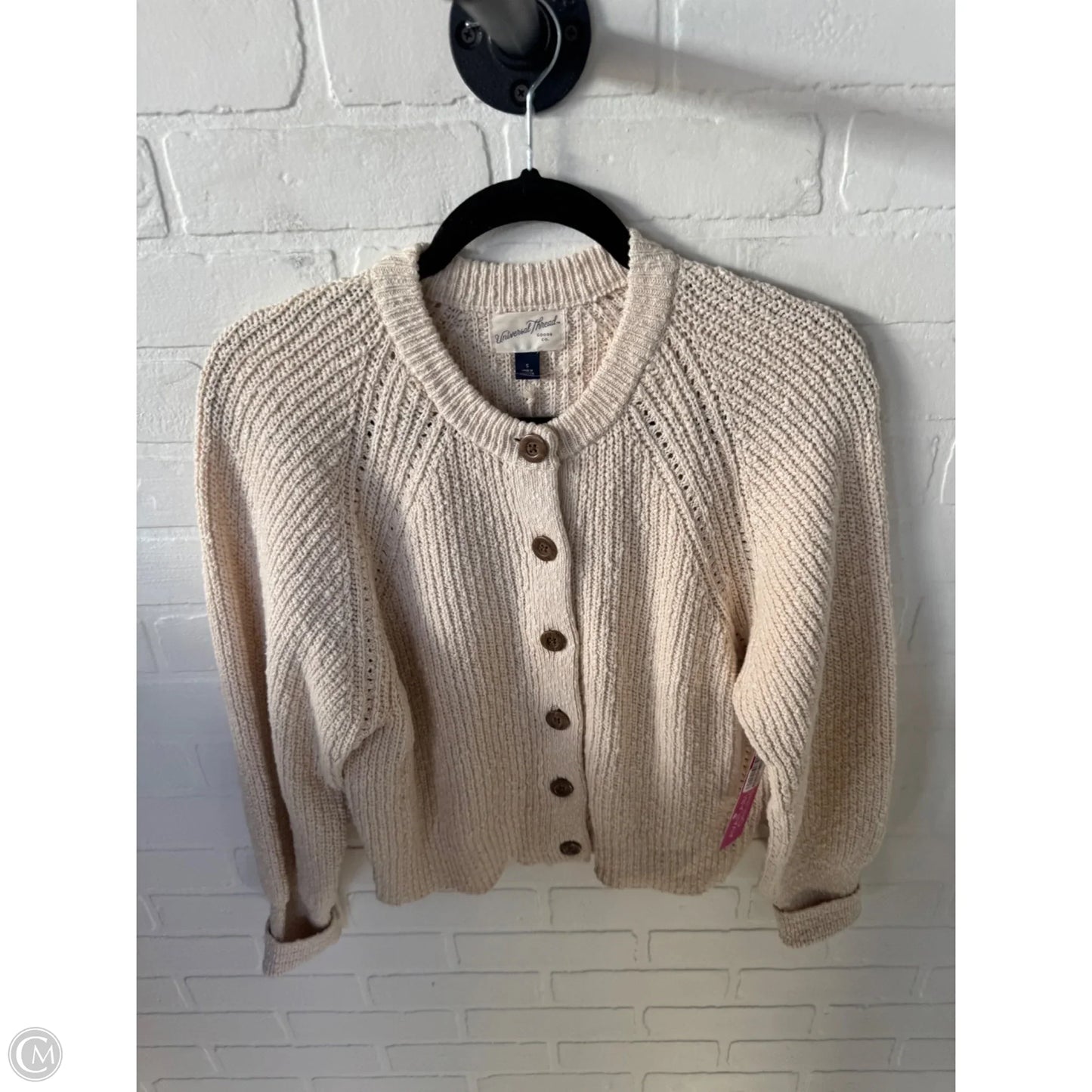 Sweater Cardigan By Universal Thread In Cream, Size: S