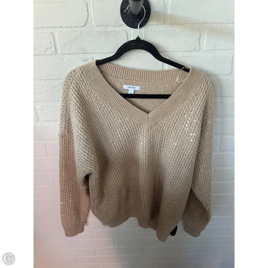 Sweater By Nine West Apparel In Tan, Size: Xl