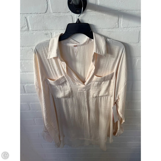 Top Long Sleeve By Free People In Cream, Size: S