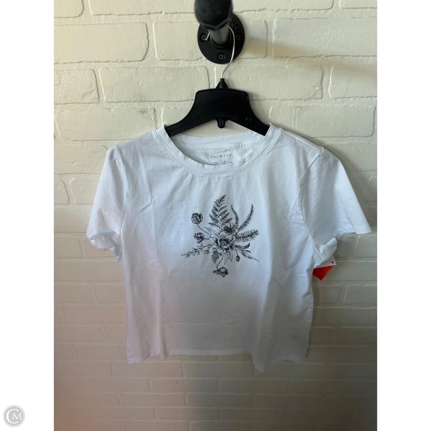 Top Short Sleeve Basic By Talbots In White, Size: Xl