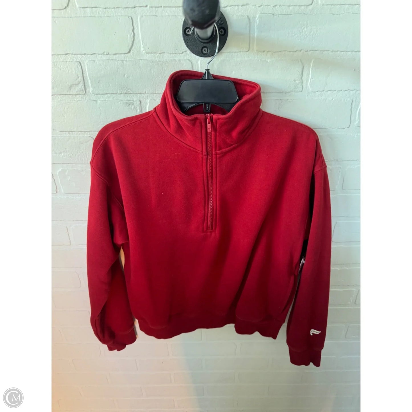 Athletic Sweatshirt Collar By Fabletics In Red, Size: M