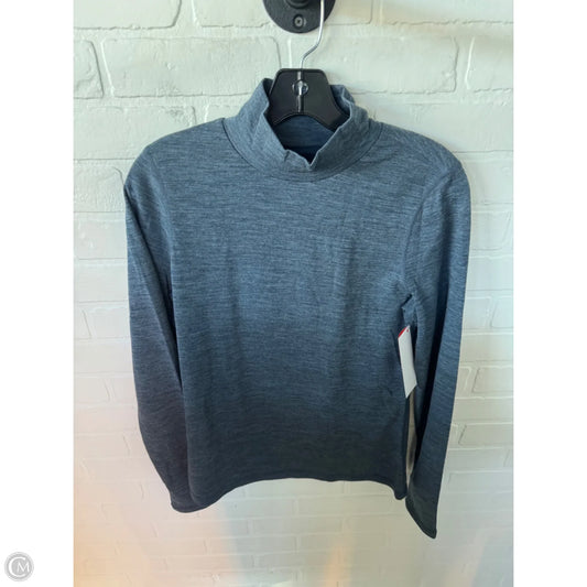 Athletic Top Long Sleeve Collar By Cmc In Blue, Size: M