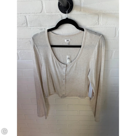 Top Long Sleeve By Aerie In Cream, Size: Xl