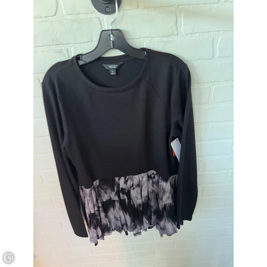 Tunic Long Sleeve By Simply Vera In Black & Purple, Size: M