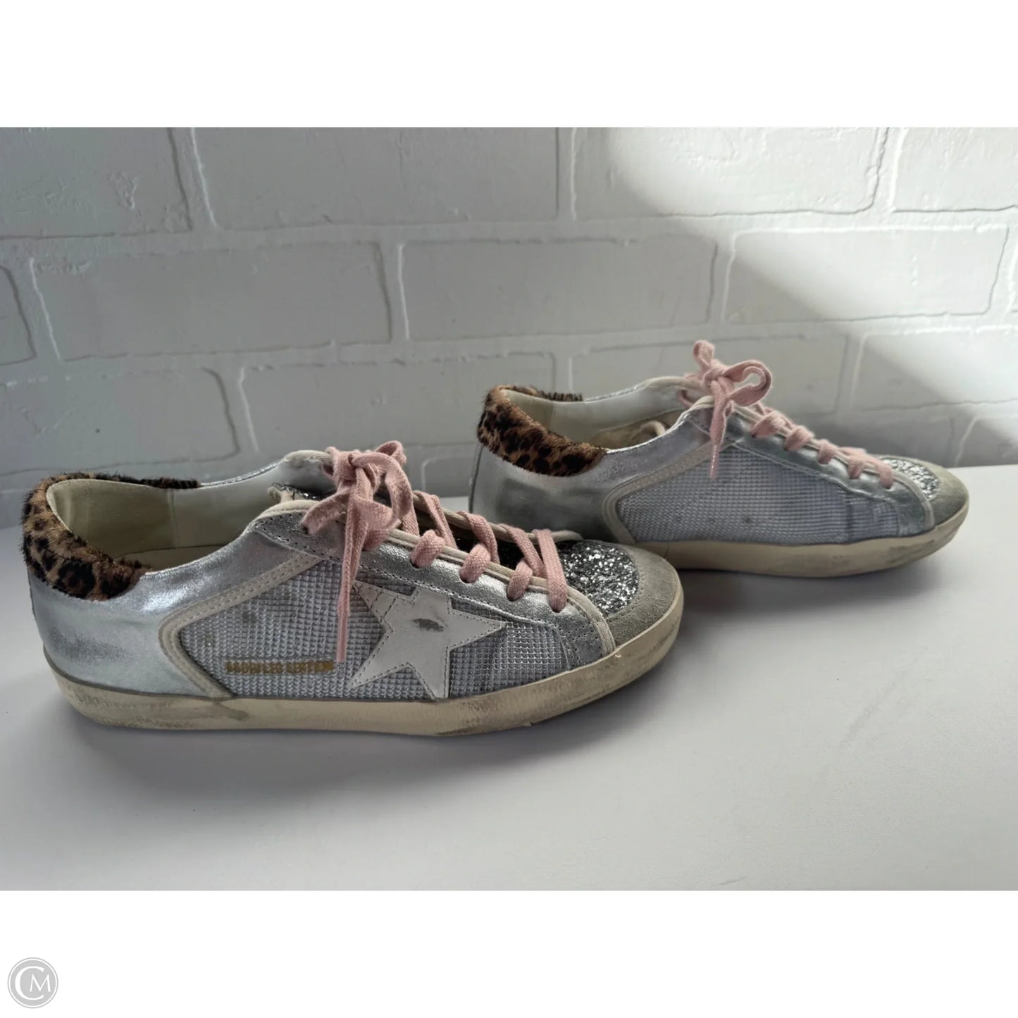 Shoes Luxury Designer By Golden Goose In Silver, Size: 7.5