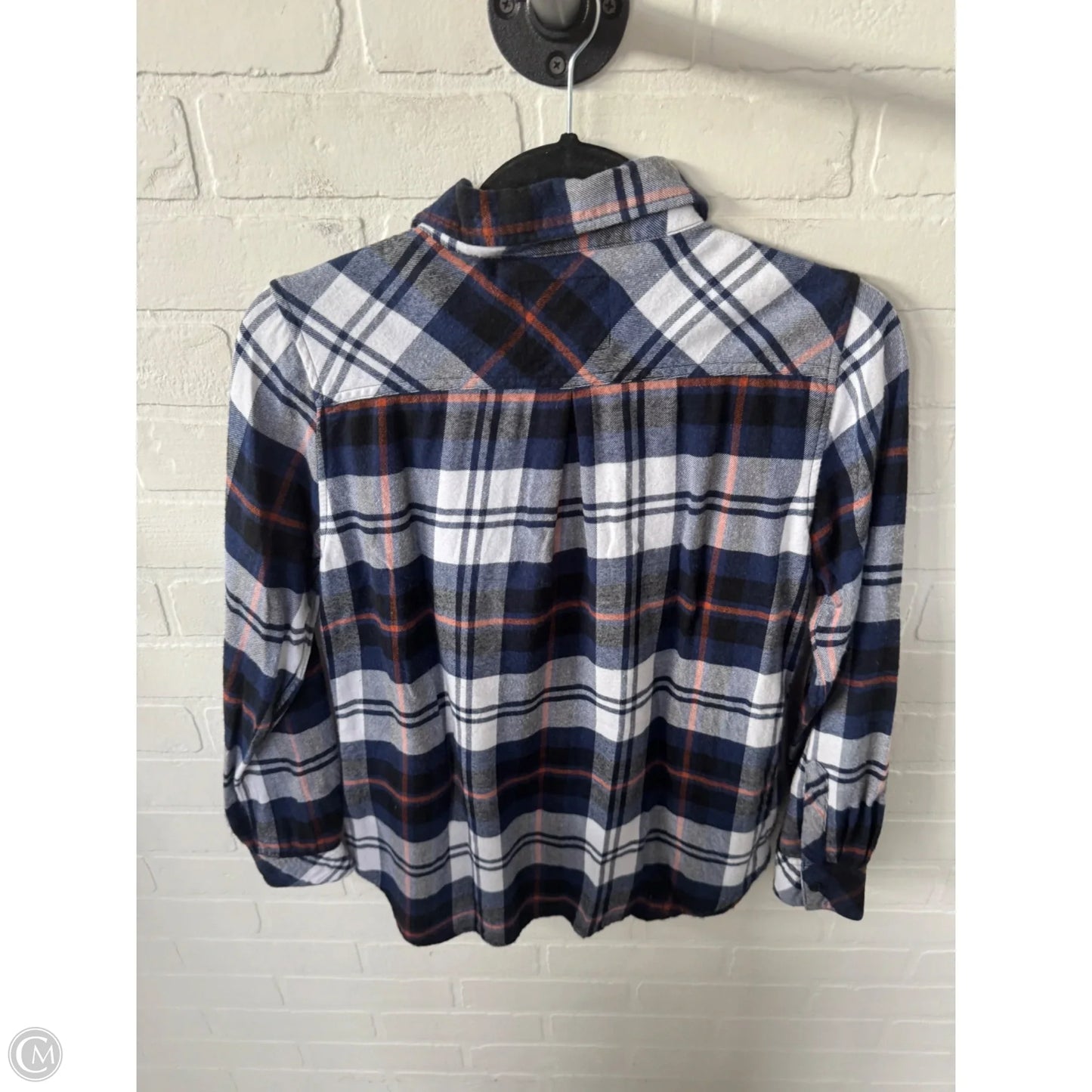 Top Long Sleeve By Rails In Black & Blue, Size: S