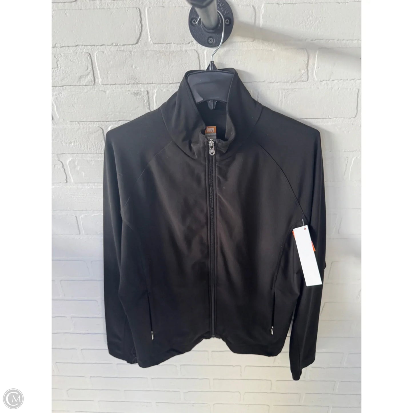 Athletic Jacket By Lucy In Black, Size: Xl
