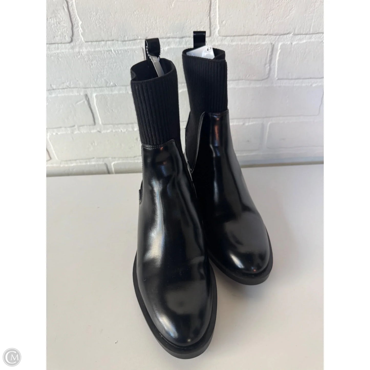 Boots Mid-calf Heels By Zara In Black, Size: 8