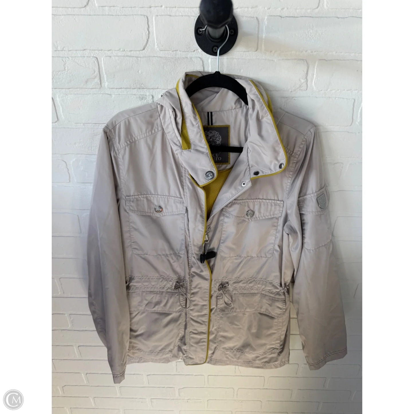 Coat Raincoat By Vince Camuto In Beige, Size: L