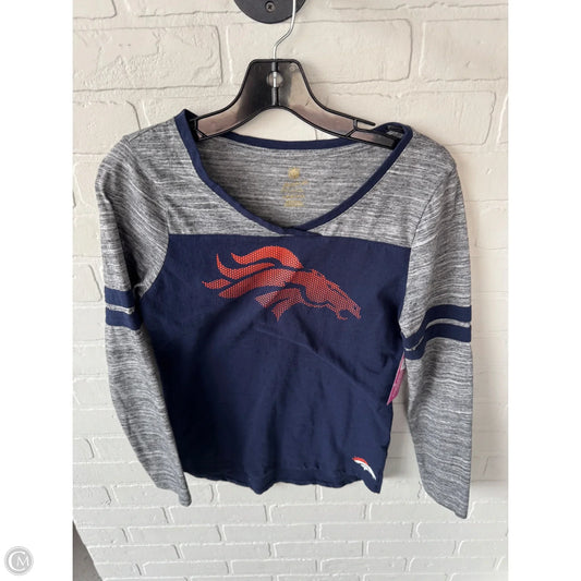 Top Long Sleeve By Nfl In Blue & Grey, Size: L