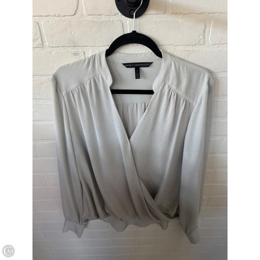 Top Long Sleeve By White House Black Market In Grey, Size: M