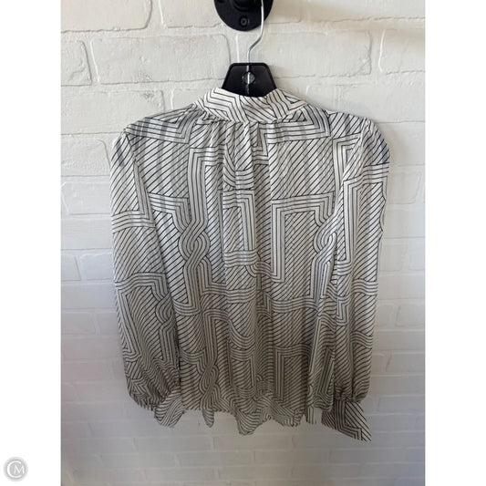 Top Long Sleeve By H&m In Black & Cream, Size: M