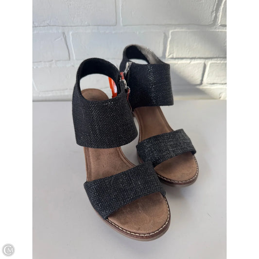Sandals Heels Block By Toms In Black, Size: 8