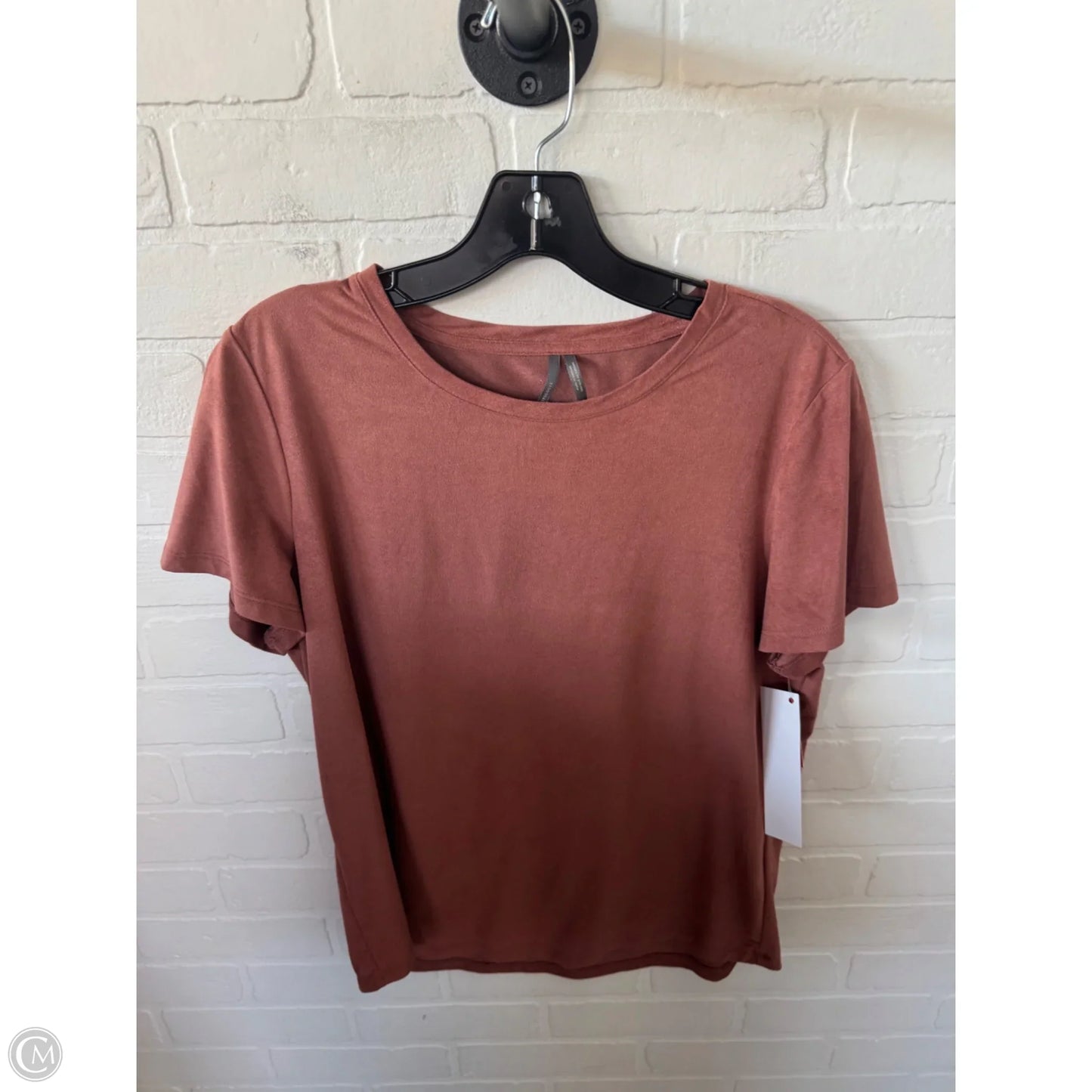 Top Short Sleeve Basic By Anthropologie In Brown, Size: M