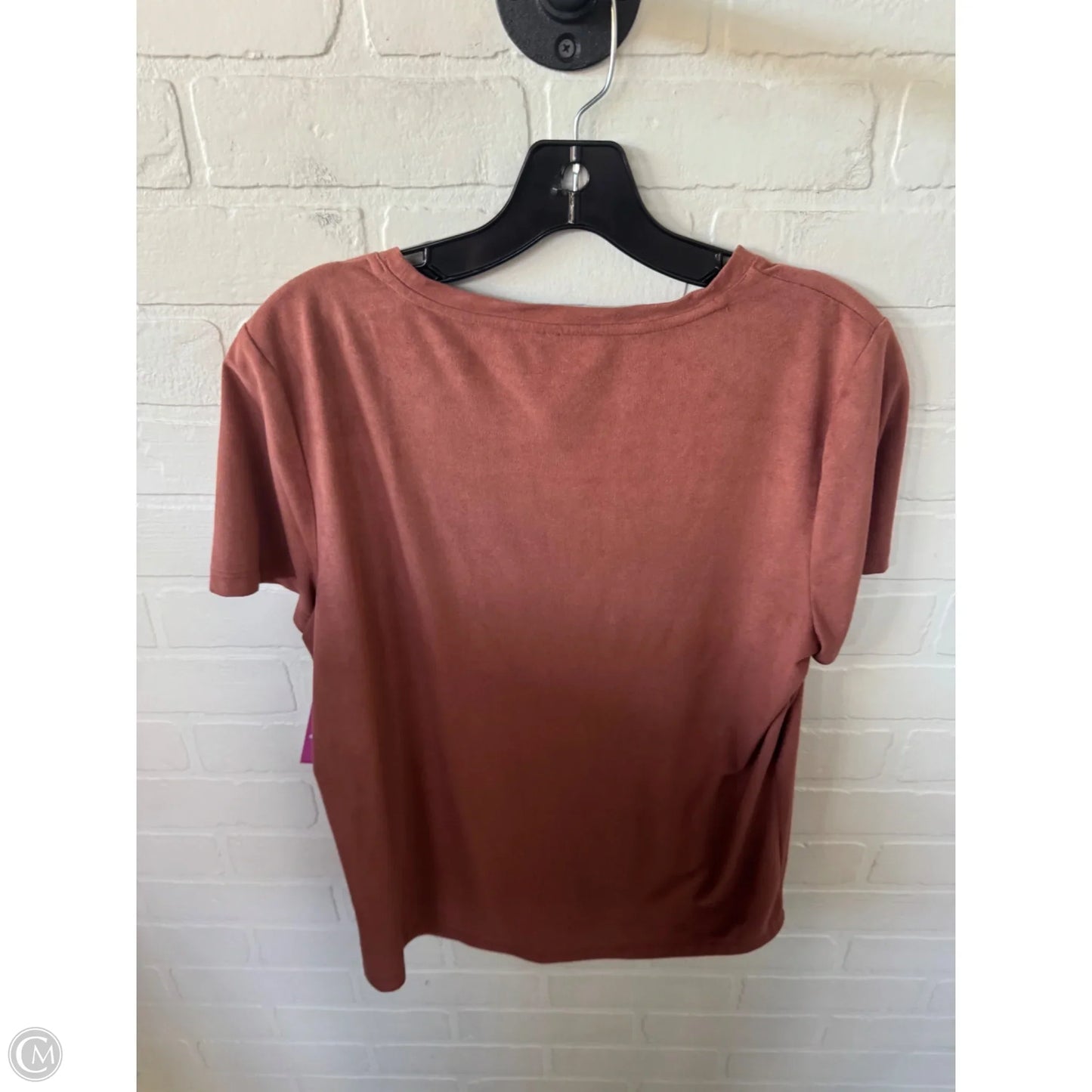 Top Short Sleeve Basic By Anthropologie In Brown, Size: M