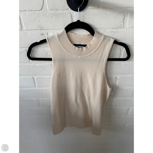 Vest Sweater By Express In Cream, Size: M