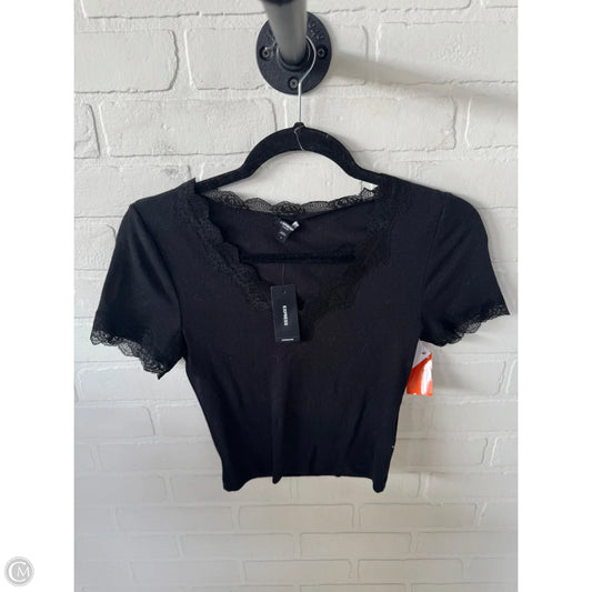 Top Short Sleeve Basic By Express In Black, Size: S
