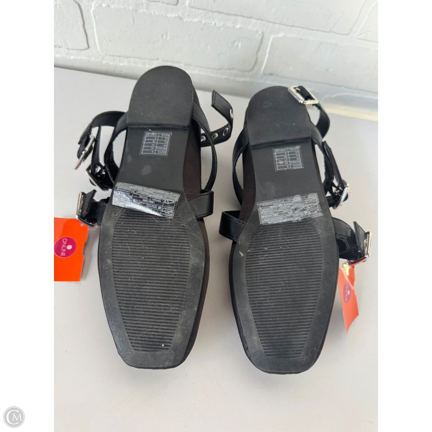 Shoes Flats By Forever 21 In Black & Silver, Size: 8