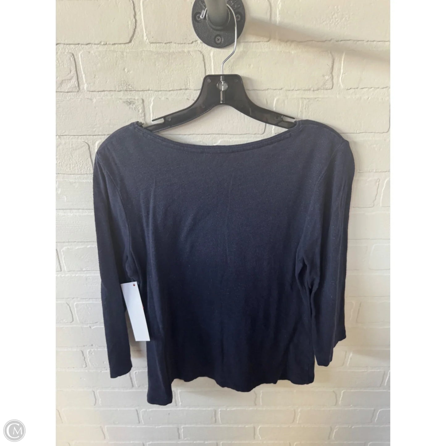 Top 3/4 Sleeve By Chicos In Blue, Size: M