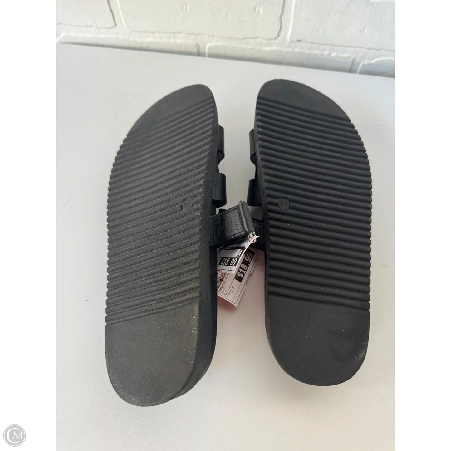 Sandals Flats By Steve Madden In Black, Size: 8.5