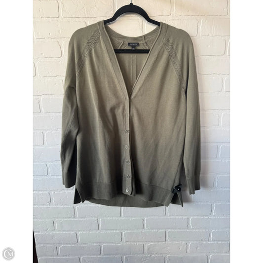 Sweater Cardigan By Talbots In Green, Size: L