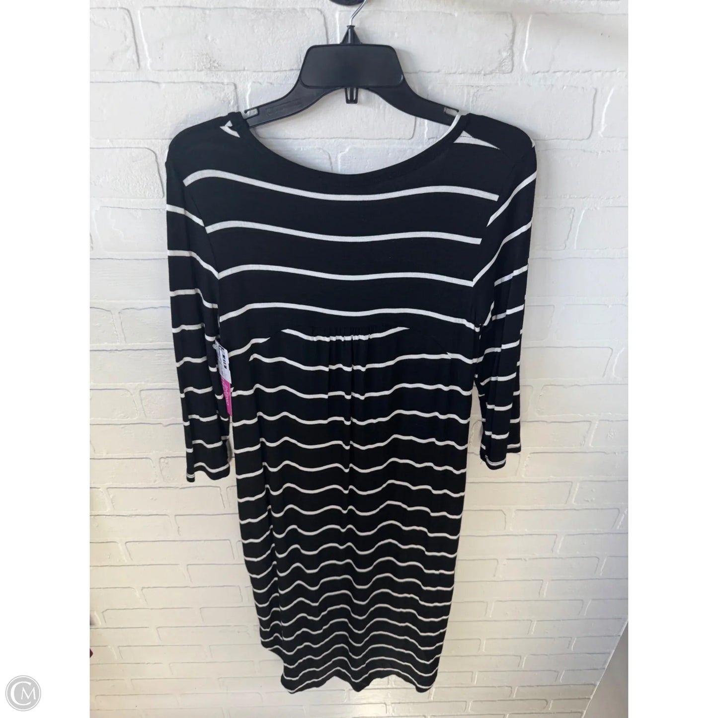 Dress Casual Midi By Clothes Mentor In Black & Cream, Size: S