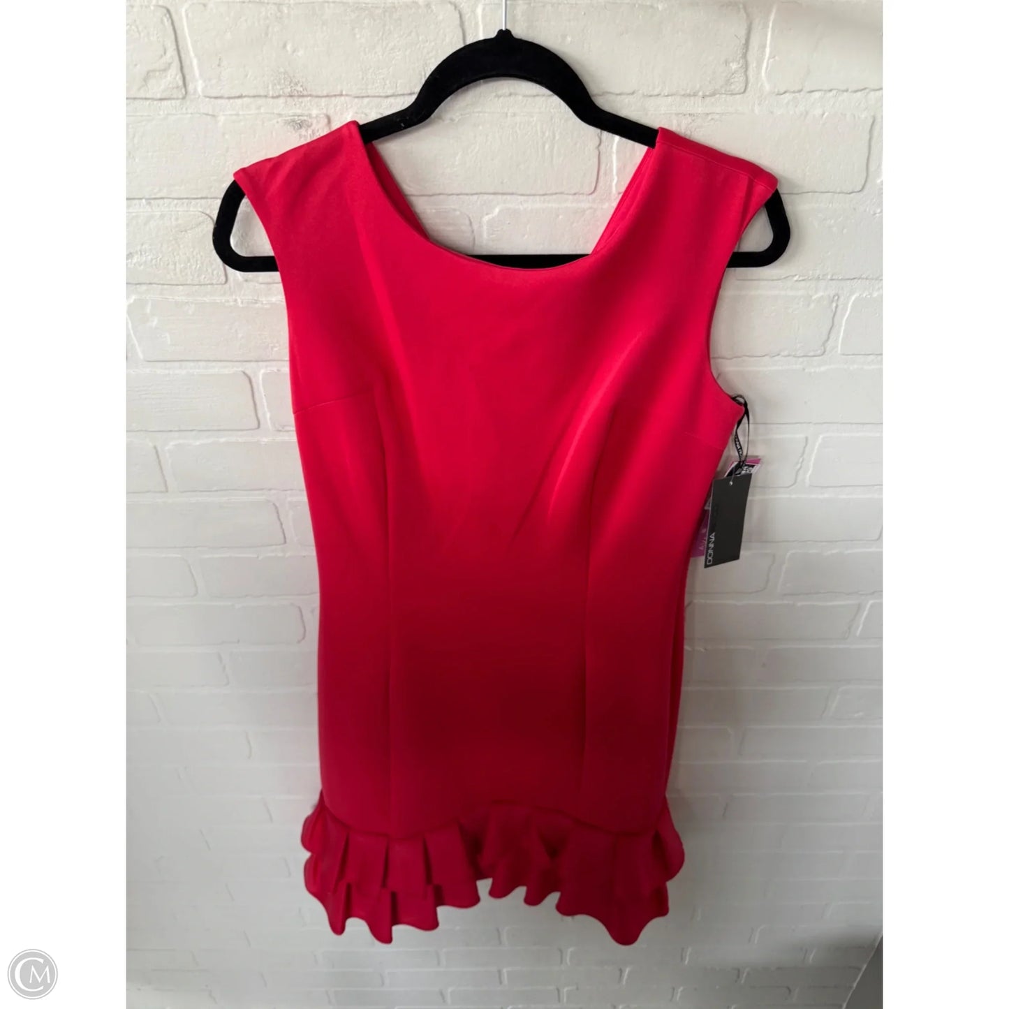 Dress Party Midi By Donna Ricco In Coral, Size: M
