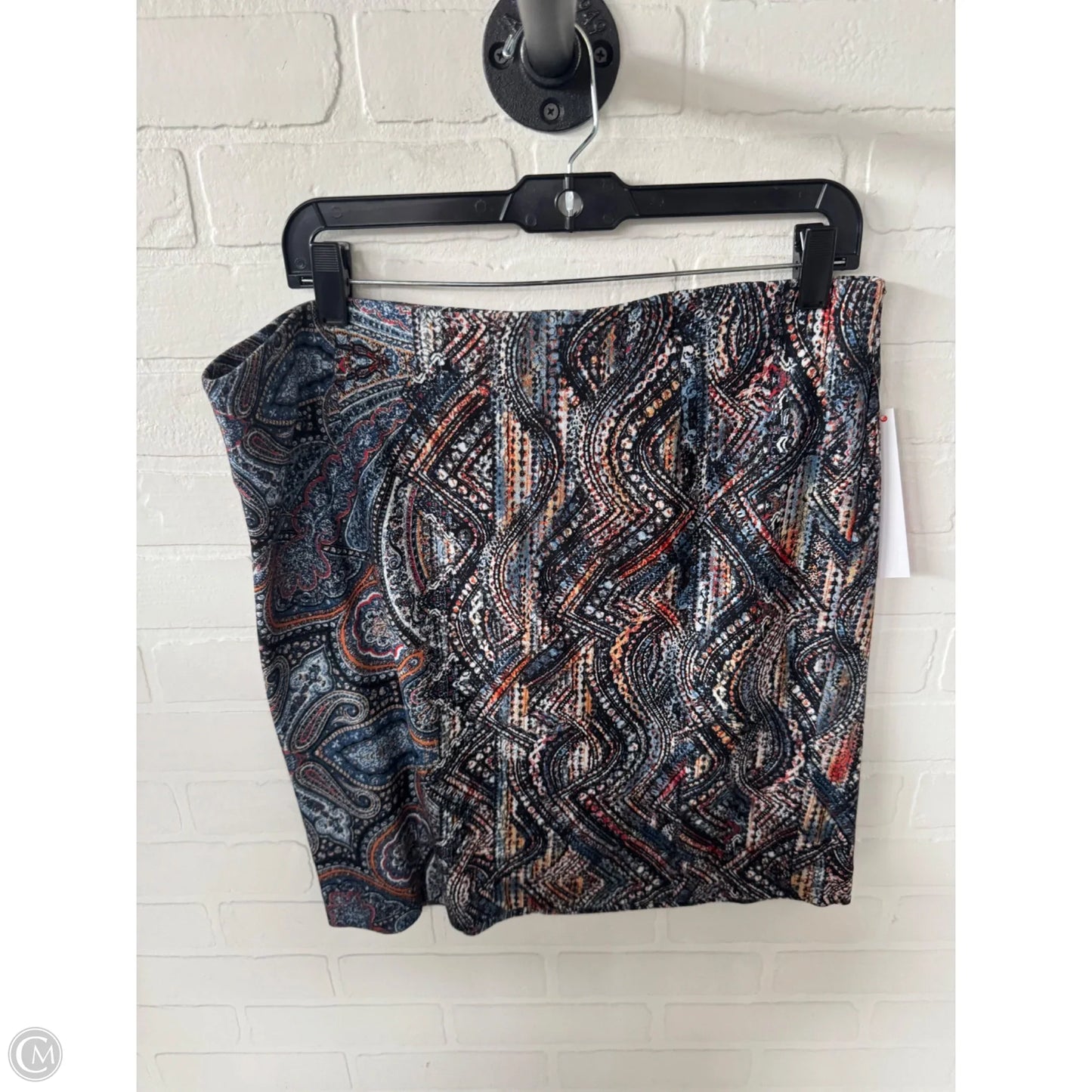 Skirt Mini & Short By J. Jill In Black & Blue, Size: 12