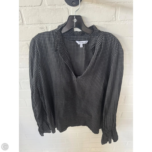 Top Long Sleeve By Elizabeth And James In Black & White, Size: L